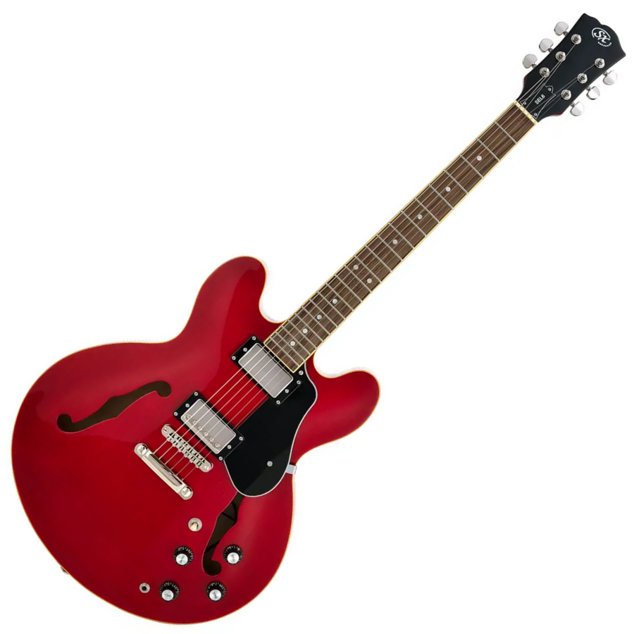 SX SEL 6 Semi Hollow Double Cutaway Electric Guitar